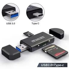 Adaptador Otg Tipo C / V8 Leitor Usb CartãoMicro Sd Usb 3.0