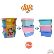 Kit 9 Potes Herméticos Dup Kids Fun 250ml Coloridos Livre de BPA Ideal para Papinhas Marmita Lancheira Micro-ondas