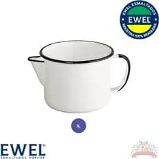 Caneca Esmaltada 1L Leiteira com Bico e Alça Ewel Copo Fervedor Chaleira Cafeteira