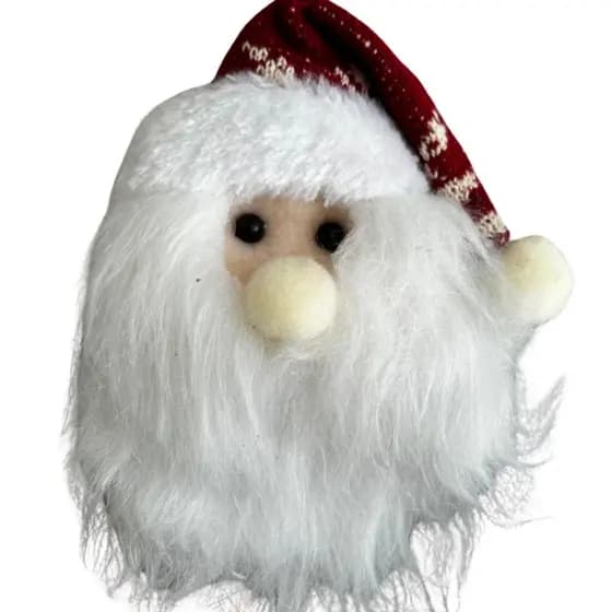 Enfeite de Natal - Pendente Carinha Papai Noel Trico Alpino -13cm - Mazigi