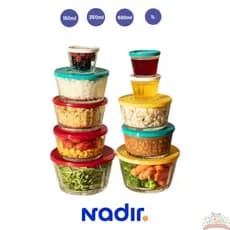 Pote de Vidro com Tampa 150ml 350ml 600ml 1L Tigela Copo Americano Bowl Nadir Figueiredo