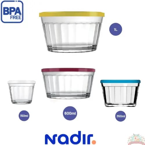 Tigela de Vidro Americana com Tampa Pote Bowl Nadir Figueiredo