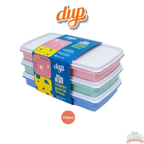 Kit Porta Frios Potes Herméticos 3 Peças 750ml Dup