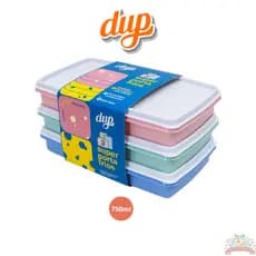 Kit Porta Frios Potes Herméticos 3 Peças 750ml Dup