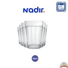 Jogo Copo de Vidro Americano Tradicional 190ml com 6 Peças Lagoinha Nadir