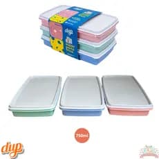Kit 3 Potes Herméticos 750ml Dup Tupperware Porta Frios Mantimento Marmita Fitness Microondas BPA Free