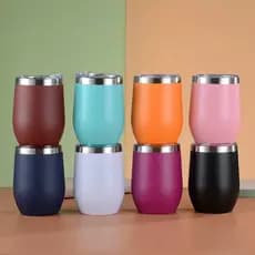 Copo Térmico 360ml Inox Com Tampa Antigotejamento Café Cerveja Inox