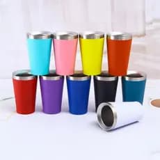 Mini Copo Inox Colorido 140ml – Ideal para Café, Shot ou Bebidas Frias e Quentes