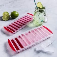 Forma de Gelo com 10 Cavidades Retangular de Silicone e Plástico MIMI