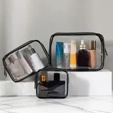 Bolsa De PVC Transparente Para Cosméticos Impermeável Portátil Viagem Produtos De Higiene Pessoal MIMI