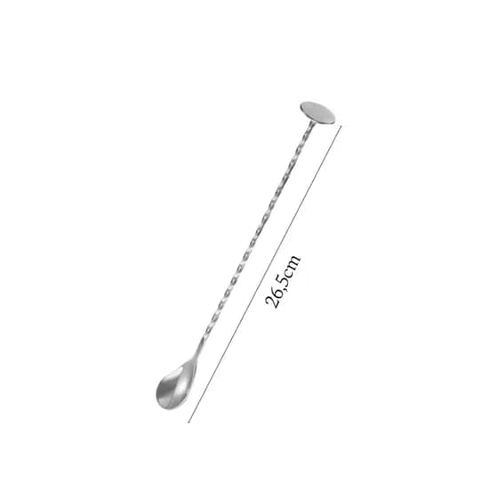 Colher Bailarina com Socador Para Suco Drinks Em Aço Inox 26,5cm MIMI
