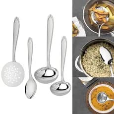 Utensílio Culinário em Inox Linha 410 Concha Espumadeira Colher Pegador Garfo MIMI