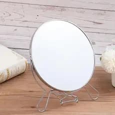 Espelho 8´´ POLEGADAS para maquiagem barba De Mesa Pendurar Mão Redondo Dupla Face Aumento Zoom  MIMI