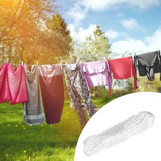 Corda Para Varal De Nylon 10m 20m 30 Metros Resistente Branco Para Casa Em Cozinha Banheiro Multiuso MIMI