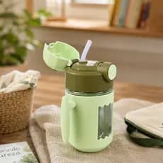 Garrafa Infantil 280ml Bico de Silicone Copo Infantil Plástico