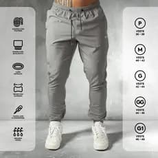 Calça Jogger Tactel com Elastano para Treino Esportiva Masculina