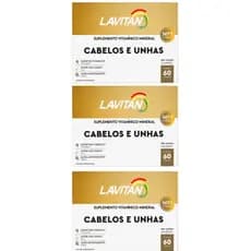 Kit 3 Lavitan Cabelos e Unhas 60 capsulas Cimed