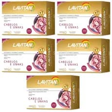 Lavitan Hair Cabelos E Unha Cimed 5x60 Cápsulas com Biotina