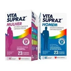 Kit com 1 Supraz Mulher e 1 Supraz Homem Suplemento Alimentar União Química