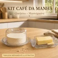Kit Café da Manhã: Queijeira Trança + Manteigueira com Tampa