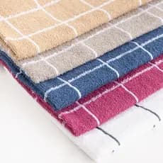 Kit 3 Panos de Prato Para Cozinha Atoalhado Listrado em Algodão - (45x65cm)