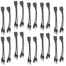 Kit 10 Pares Cabo Adaptador Poe Rj45 12v 2a Ethernet Até 30m