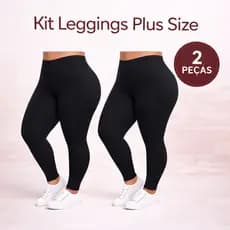 Kit 2 Leggings Feminina Plus size