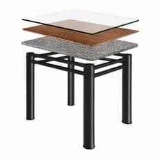 Pé Base De mesa quadrada para tampos quadrado De Madeira, Vidro Pedra marmore granito 0,80x0,80