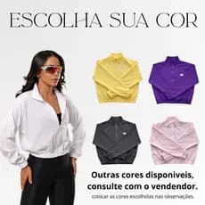 Jaqueta Corta Vento Treino Feminino Fitness Bombber Academia Esportiva Leve Secagem Rápido Escolha a cor