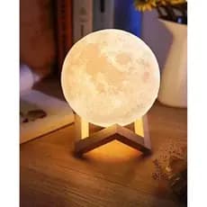 Luminária Mini Lua Cheia Decorativa Led Luz Noturna  Estudo Ambientes Decoração
