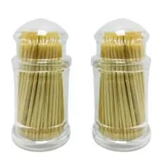 Kit 2 Paliteiros De Plástico Transparentes Multiuso 200 Unidades De Palitos