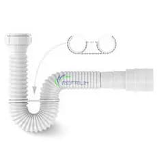Sifão Censi Tubo Extensível com Suporte Branco