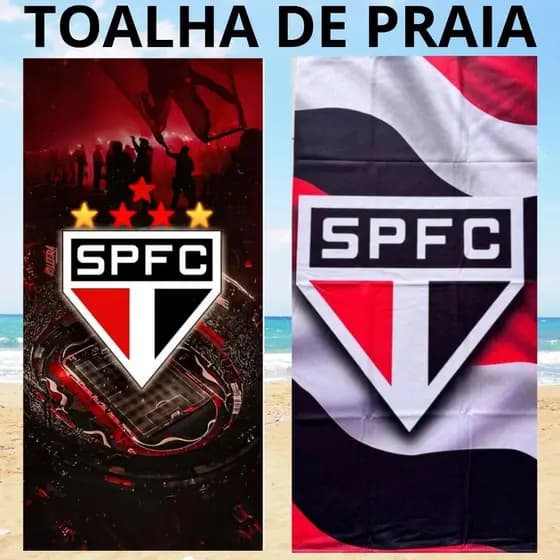 Toalha de Banho SÃO PAULO para Praia e Piscina LANÇAMENTO  Grande Estampada