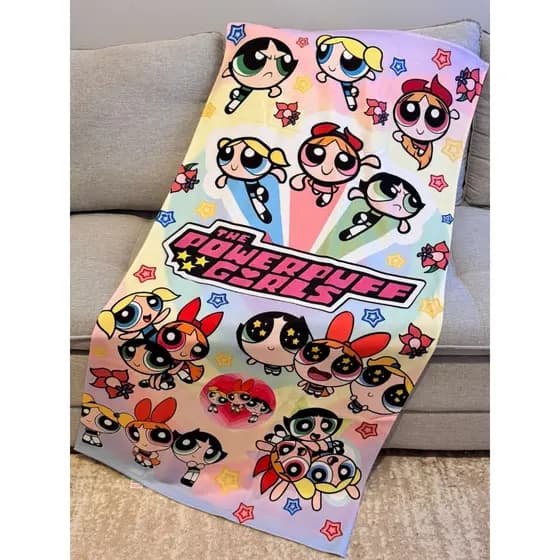 Toalha de Praia MENINAS SUPER PODEROSAS  Para praia e piscina 70x1.40 ESTAMPADA