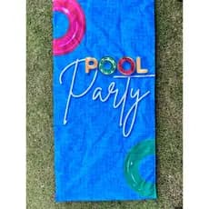 Toalha de Banho POOL PARTY FESTA NA PISCINA  para praia e piscina  70 x 140 cm