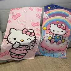 - Toalha de Banho Hello Kitty Felpa Estampada 70x140cm | Praia e Piscina