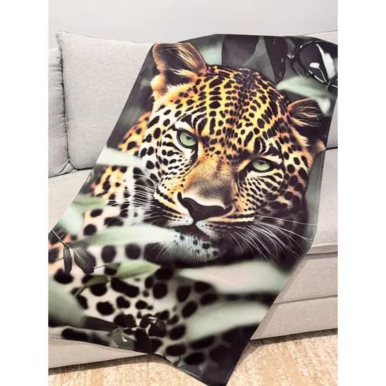 TOALHA DE BANHO ONÇA PINTADA PARA PRAIA E PISCINA 70X140 CM