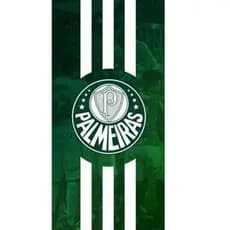 KIT 2 Toalhas de Banho Time Palmeiras TORCIDA Praia Piscina Felpa Estampada