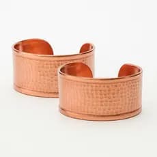 Kit 2 Braceletes de Cobre Puro Ajustáveis Unissex  Elegância e Bem-Estar