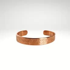 Pulseira Florence Cobre Puro Certificado Ajustável Ayurveda Artesanal