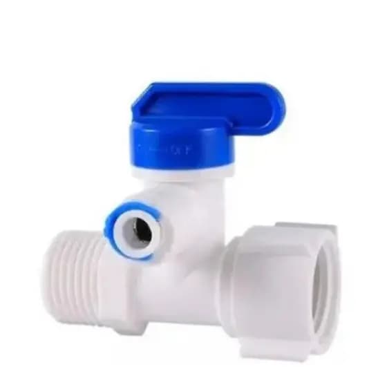 KIT 10 Válvula Fechamento 3 Vias 1x2 BSPT para 1x4 Água Adaptador Registro Tanque Torneira Bebedouro