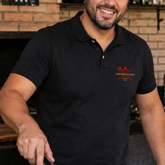 Camisa Churrasqueiro Camiseta Polo Profissional Churrasqueiro Camisa de Qualidade Polo Piquet PA