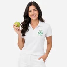 Camisa Polo Nutrição Blusa Social Polo Piquet PA Premium Baby Look Feminina Profissional Nutrição