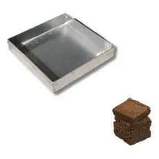 Assadeira para Brownie Bolo Palha Italiana 20x20x3 Em 100% Alumínio