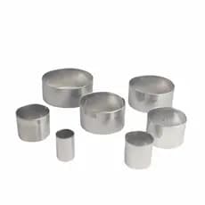 Jogo de Aro Cortador Redondo (4cm Alt) para Massas com 7 peças Em Aço Inox
