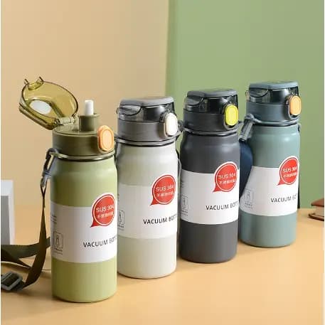 Garrafa térmica esportiva Duplo aço inoxidavel 800ml Com alça