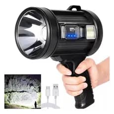 Holofote 90000 Lumens Lanterna De Mão Led  Segurança Noturna