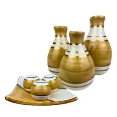 Trio Vasos Kit Ceramica Enfeite Decoração Casa Sala Rack