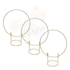 Kit 03 Arco Festa Decoração Painel Suporte Redondo 50cm