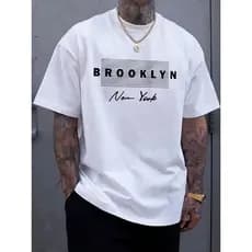 Camiseta Brooklyn New York  Camisa Unissex Novidade Lançamento algodao